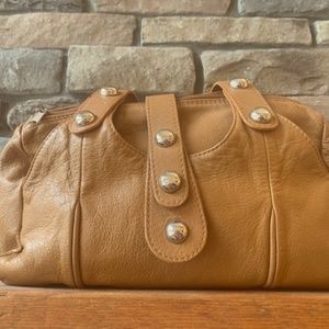 Italian leather camel purse